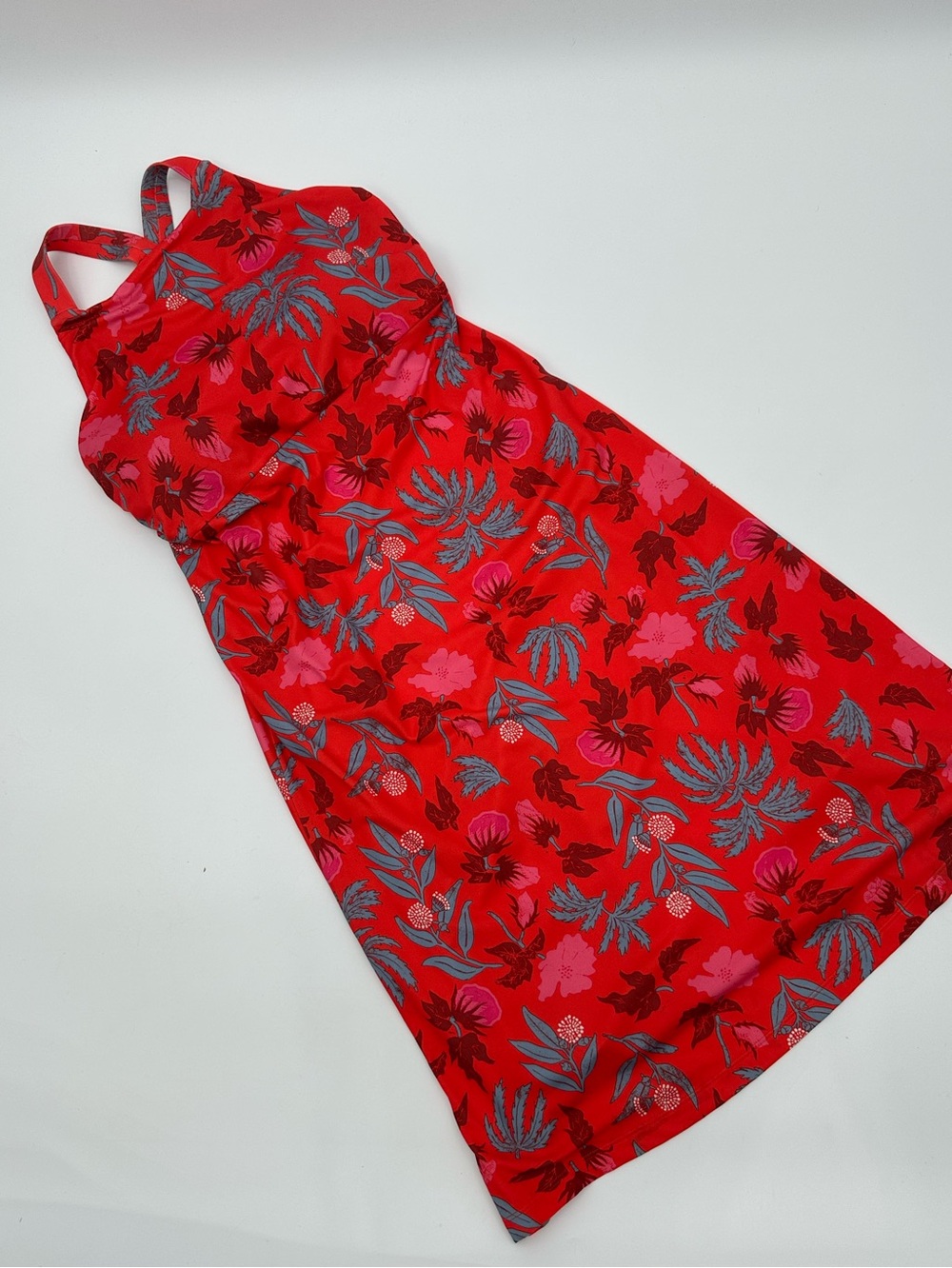 Patagonia Magnolia Red Floral Sleeveless Dress size M - Picture 4 of 12
